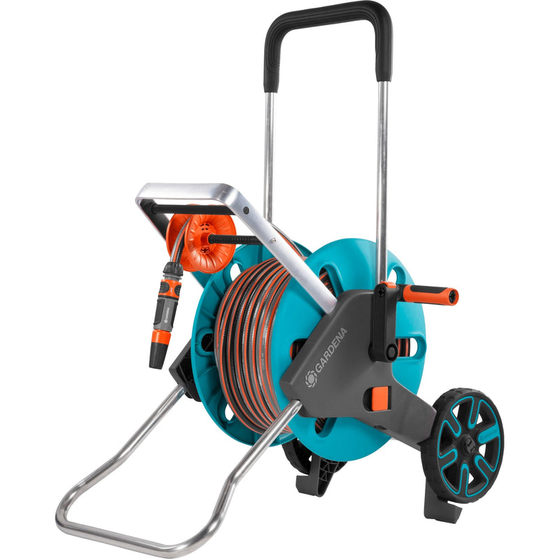 Load image into Gallery viewer, Gardena slangenwagen aquaroll m easy set (turquoise grijs, 18517-20)
