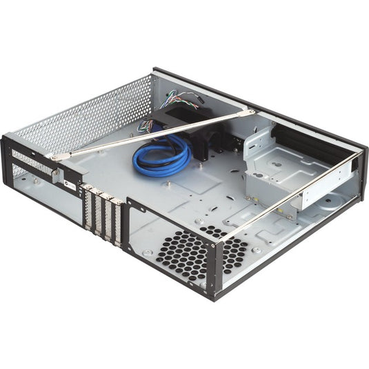 Silverstone ml04b htpc behuizing (zwart | 2x usb-a)