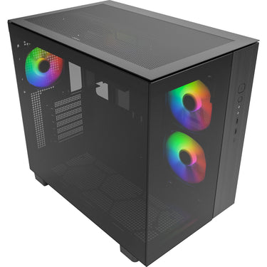 Montech king 65 pro midi tower behuizing (zwart | 2x usb-a | 1x usb-c | window)