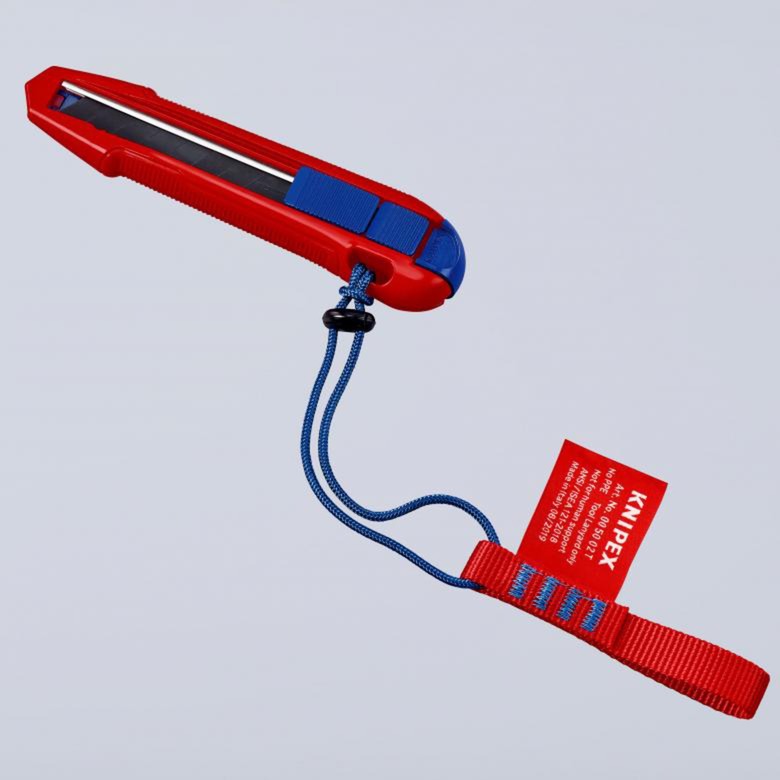 Load image into Gallery viewer, Knipex cutix universele mes stanleymes (rood blauw, incl. 2 mesbladen)

