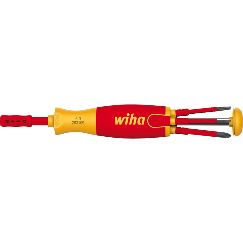 Load image into Gallery viewer, Wiha schroevendraaier met bitmagazijn liftup electric (rood geel)
