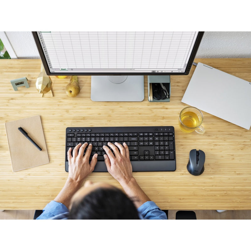 Load image into Gallery viewer, Trust trezo comfort draadloze toetsenbord- en muisset desktopset (zwart, us lay-out (qwerty), 100%)
