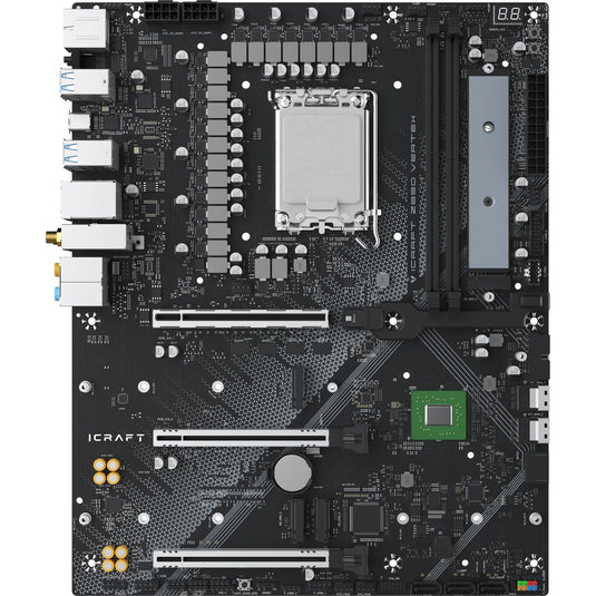 Maxsun ms-icraft z890 vertex socket 1851 moederbord (zwart, raid, 5 gb-lan, wlan, bt, sound, atx)
