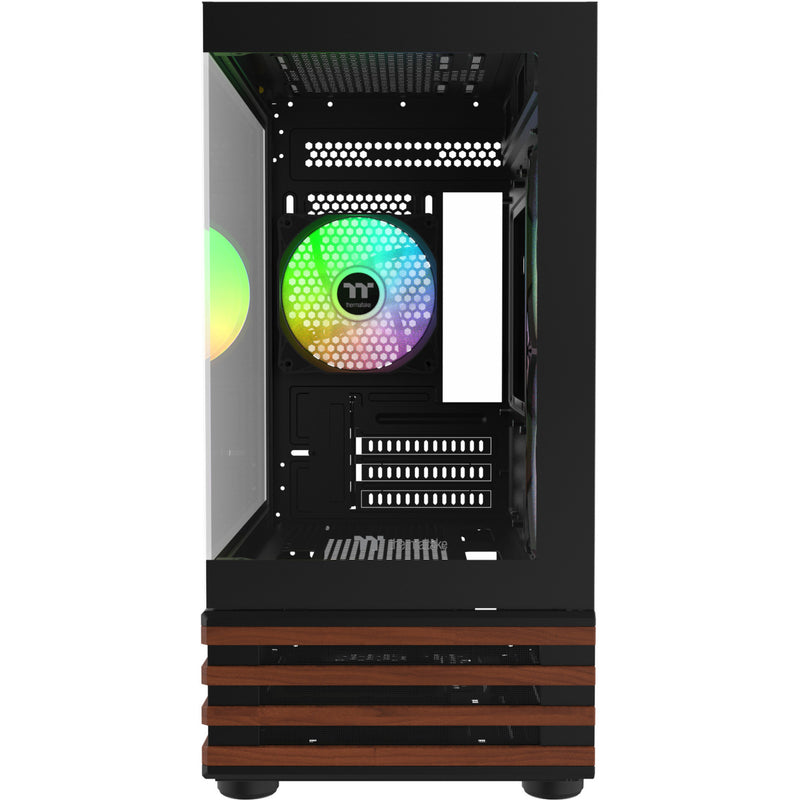 Load image into Gallery viewer, Thermaltake view 170 ws argb mini tower behuizing (zwart houtkleur | 2x usb-a | rgb | window)
