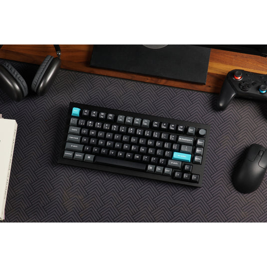 Keychron q1 ultra-m3 8k wireless custom mechanical keyboard (zwart, us lay-out (qwerty), silk pom brown, 75%, rgb, hot swap, 8k, 2.4 ghz | bluetooth 5.2 | usb-c)