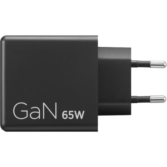 Lenovo dual usb-c (65w) gan (zwart, 2x usb-c, power delivery)