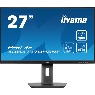 Iiyama prolite xub2797uhsnp-b1 27 4k uhd monitor (zwart, hdmi, displayport, 4x usb-a, usb-c, rj-45)