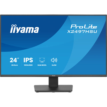 Iiyama prolite x2497hsu-b1 23.8 monitor (zwart, hdmi, displayport, 2x usb-a, 2x usb-c)