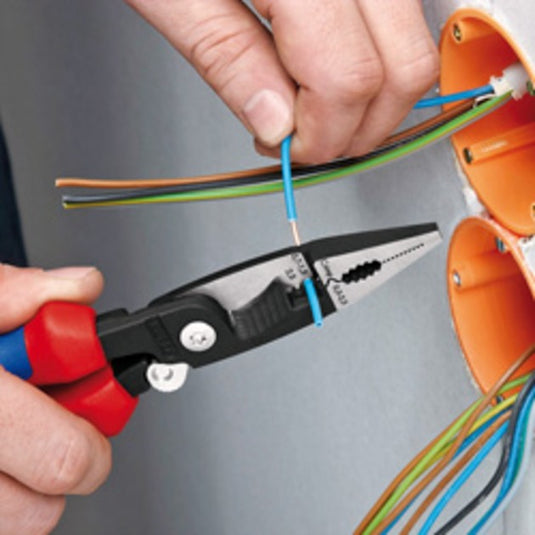 Knipex elektronica-installatietang 13 92 200 (rood blauw)