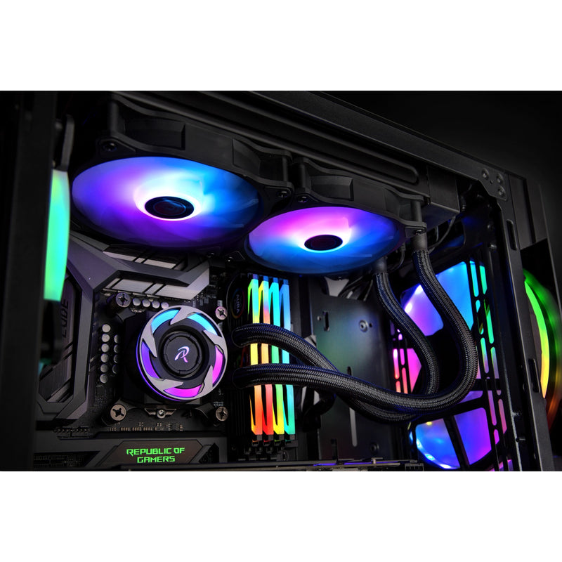 Load image into Gallery viewer, Raijintek eos 12 rbw add-2 rgb case fans (zwart, 2 stuks, 120 x 120 x 25 mm, pwm)
