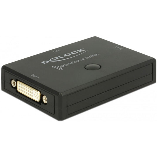 Delock dvi 2 - 1 switch bidirectional 4k 30 hz dvi switch (zwart)