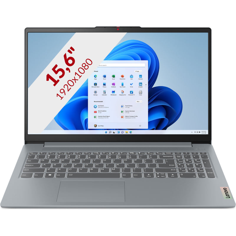 Load image into Gallery viewer, Lenovo ideapad slim 3 15abr8 (82xm013cmh) 15.6 laptop (grijs | r7 5825u | radeon graphics | 16 gb | 512 gb ssd)
