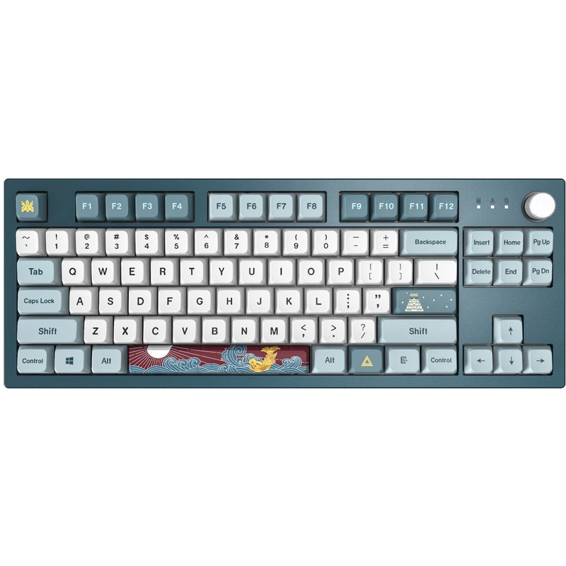Load image into Gallery viewer, Montech mkey freedom tkl rgb mechanisch toetsenbord (donkerblauw, us lay-out (qwerty), gateron g pro brown, 80% (tkl) , hot-swappable, rgb, pbt)
