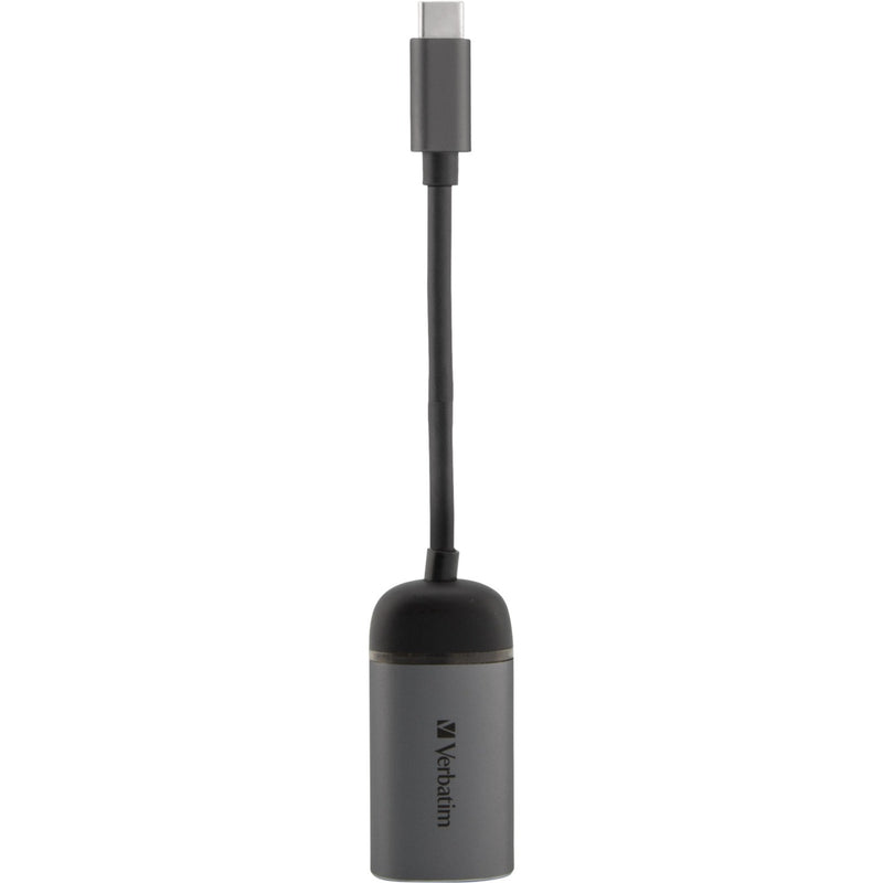 Load image into Gallery viewer, Verbatim usb 3.2 gen 1 adapter, usb-c > rj-45 (zilver zwart, 10cm, gigabit lan 10 100 1000 mbit s)

