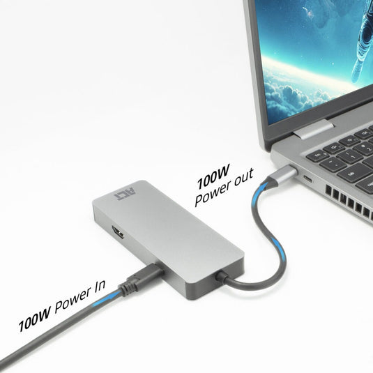 Act connectivity usb-c 4k docking station (aluminium, usb-c, hdmi, lan)