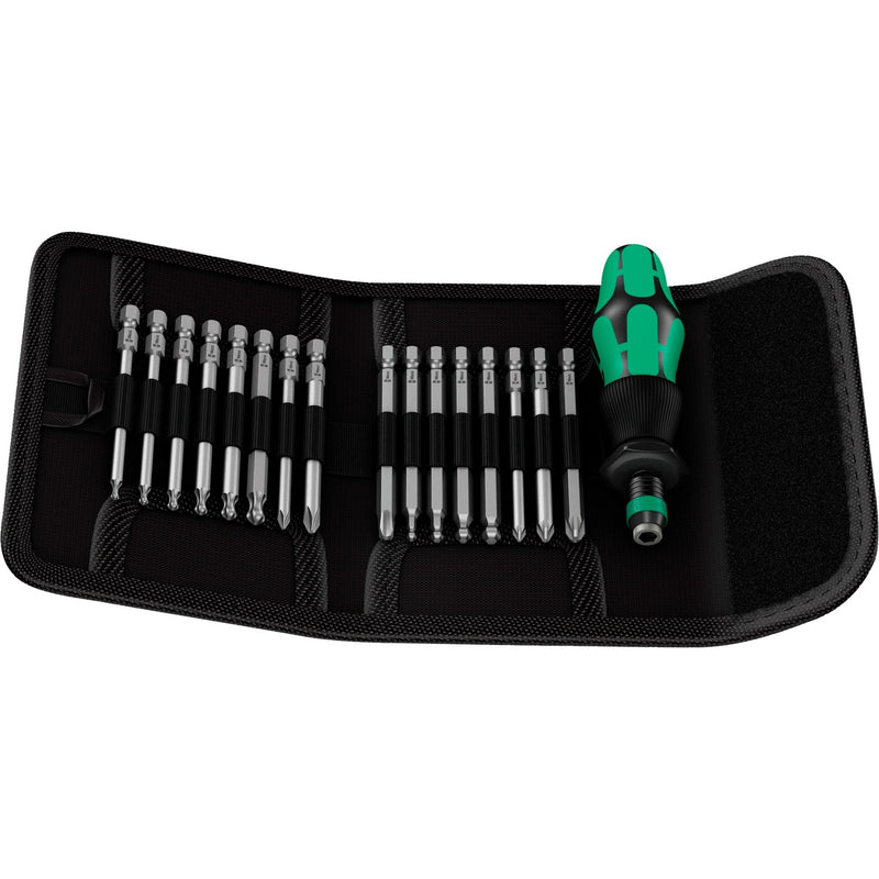 Load image into Gallery viewer, Wera kraftform kompakt 60 kk, 17-delig dopsleutel (zwart groen, bits met kogelkop)
