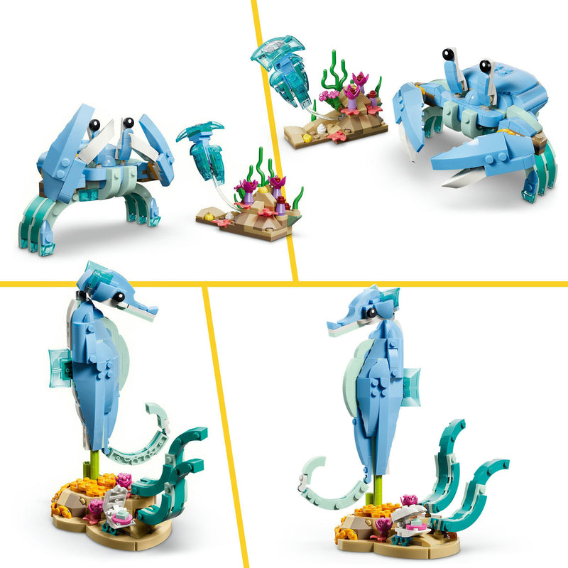 Load image into Gallery viewer, Lego ® creator 3in1 zeedieren: prachtige dolfijnen - bouw om tot een zeepaardje of krab - 31385
