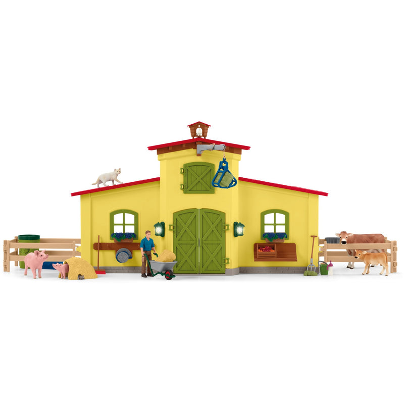 Load image into Gallery viewer, Schleich farm world - grote stal, geel speelfiguur
