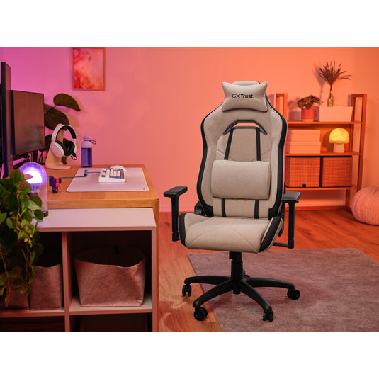 Trust gxt 723b ruya comfortabele stoffen gamingstoel