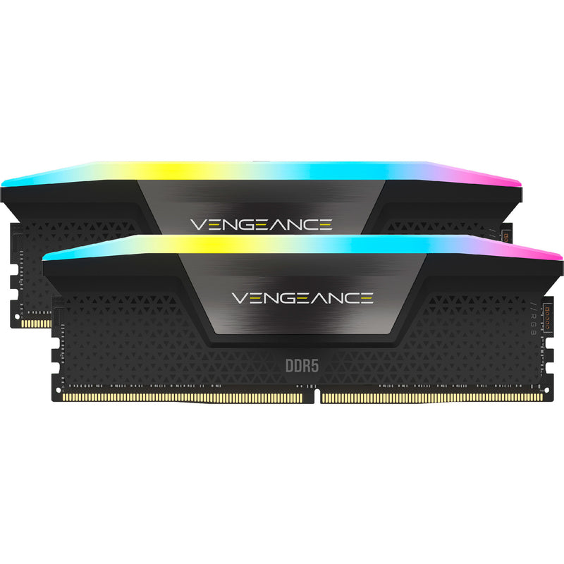 Load image into Gallery viewer, Corsair vengeance rgb 32 gb ddr5-6000 (2x 16 gb) werkgeheugen (zwart, cmh32gx5m2d6000z38, xmp, expo)
