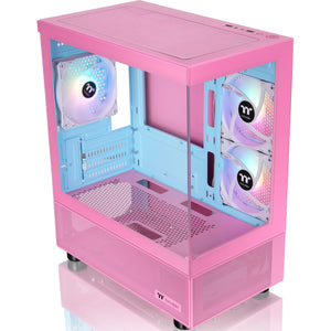Thermaltake view 170 tg argb mini tower behuizing (roze | 2x usb-a | rgb | tempered glass)