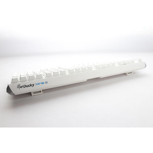 Ducky one 3 classic pure white, toetsenbord (wit, us lay-out, cherry mx blue, rgb led, double-shot pbt, hot-swappable, quack mechanics)