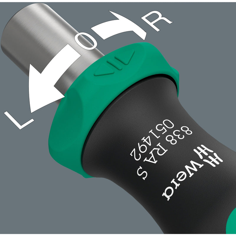 Load image into Gallery viewer, Wera kraftform kompakt 838 ra s imperial set 1 bitset (zwart groen, 14‑delig)
