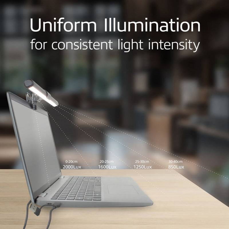 Load image into Gallery viewer, Act connectivity dimbare clip-on laptop led-lichtbalk led-bar (zwart, usb-voeding, 3000k-6500k)
