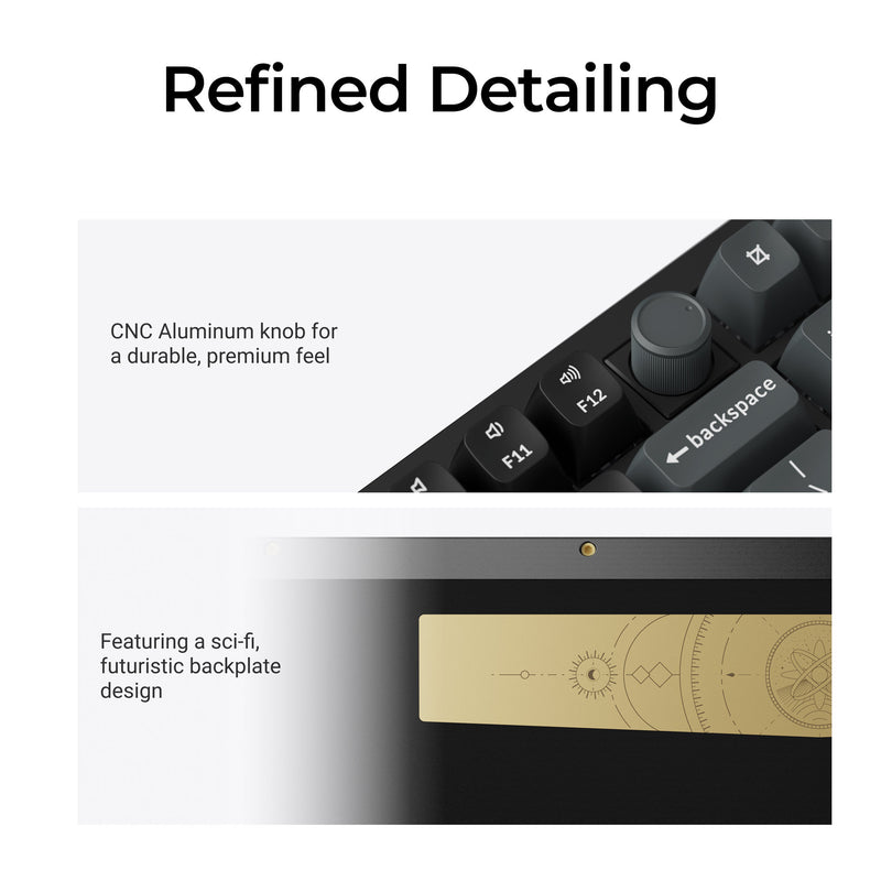 Load image into Gallery viewer, Keychron q3 ultra-m4 8k wireless custom mechanical keyboard (zwart, us lay-out (qwerty), silk pom banana, 80% (tkl), rgb, hot swap, 8k, 2.4 ghz | bluetooth 5.2 | usb-c)
