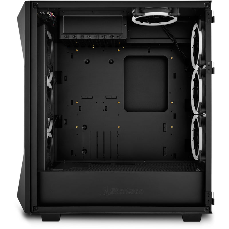 Load image into Gallery viewer, Sharkoon rev300 midi tower behuizing (zwart | 4x usb-a | 1x usb-c | rgb | tempered glass)
