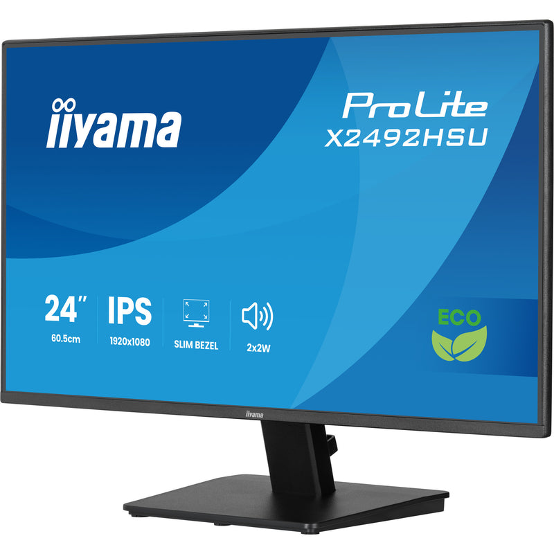 Load image into Gallery viewer, Iiyama prolite x2492hsu-b1 24 monitor (zwart (mat), hdmi, displayport, 2x usb-a)
