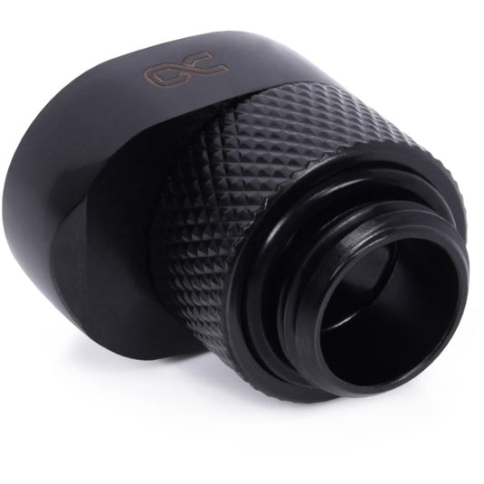 Alphacool eiszapfen 8mm offset piece rotatable g1 4 ag to g1 4 ig verbinding (zwart)