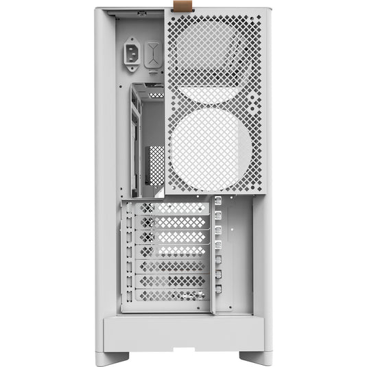 Montech hs02 midi tower behuizing (wit | 2x usb-a | 1x usb-c | rgb | tempered glass)