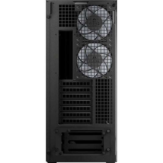 Arctic xtender midi tower behuizing (zwart (mat) | 2x usb-a | 1x usb-c | rgb | tempered glass)