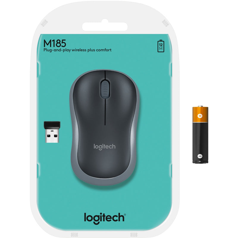 Load image into Gallery viewer, Logitech wireless mouse m185 (grijs, retail)

