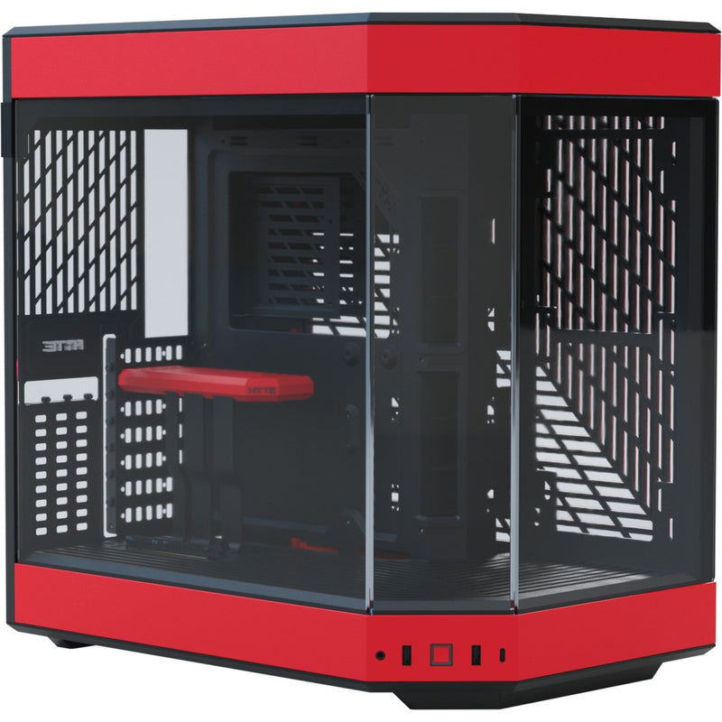Load image into Gallery viewer, Hyte y60 midi tower behuizing (rood zwart | 3x usb-a | tempered glass)
