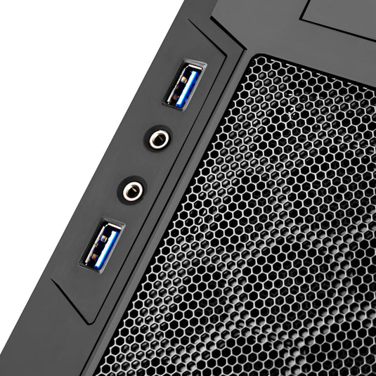 Silverstone sst-ps13b midi tower behuizing (zwart | 2x usb-a)