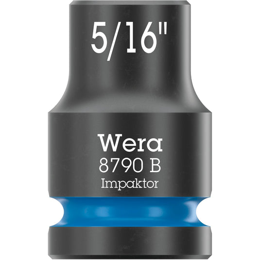Wera 9608 dop-magneetstrip b impaktor imperial 1 dopsleutel (zwart groen, 9‑delig)