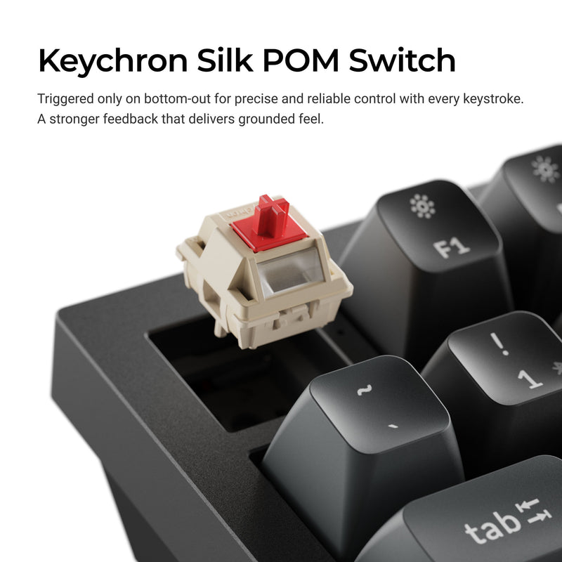 Load image into Gallery viewer, Keychron q6 ultra-m4 8k wireless custom mechanical keyboard (zwart, us lay-out (qwerty), silk pom banana, 100%, rgb, hot swap, 8k, 2.4 ghz bluetooth 5.2 usb-c)
