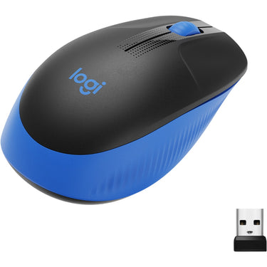 Logitech m190 full-size wireless mouse (blauw, 1000 dpi)