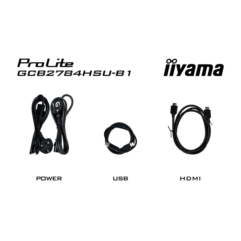 Load image into Gallery viewer, Iiyama g-master red eagle gcb2784hsu-b1 27 curved gaming monitor (zwart, 2x hdmi, 1x displayport, usb, audio, amd free-sync, 240 hz)
