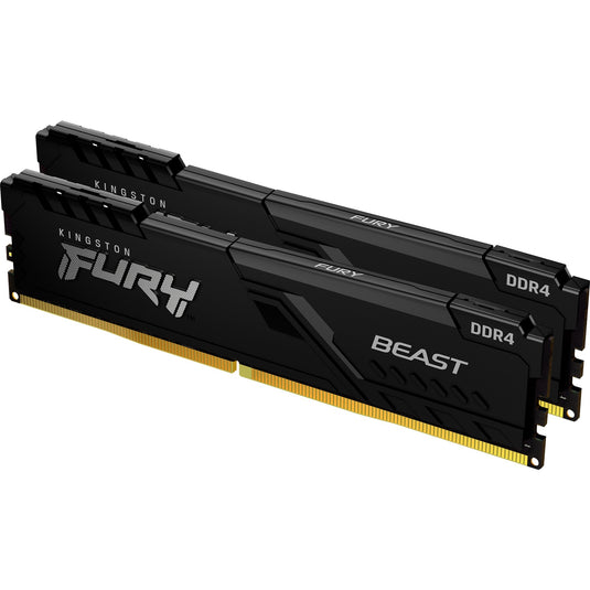 Kingston fury beast 32 gb ddr4-3200 (2x 16 gb) werkgeheugen (zwart, kf432c16bb1k2 32, xmp 2.0)