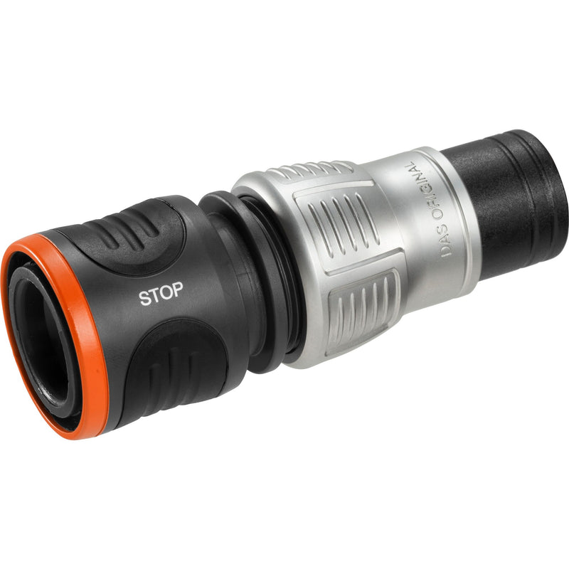 Load image into Gallery viewer, Gardena premium waterstop 13 mm (1 2 ) – 15 mm (5 8 ) slangstuk (grijs zilver, 18253-20)
