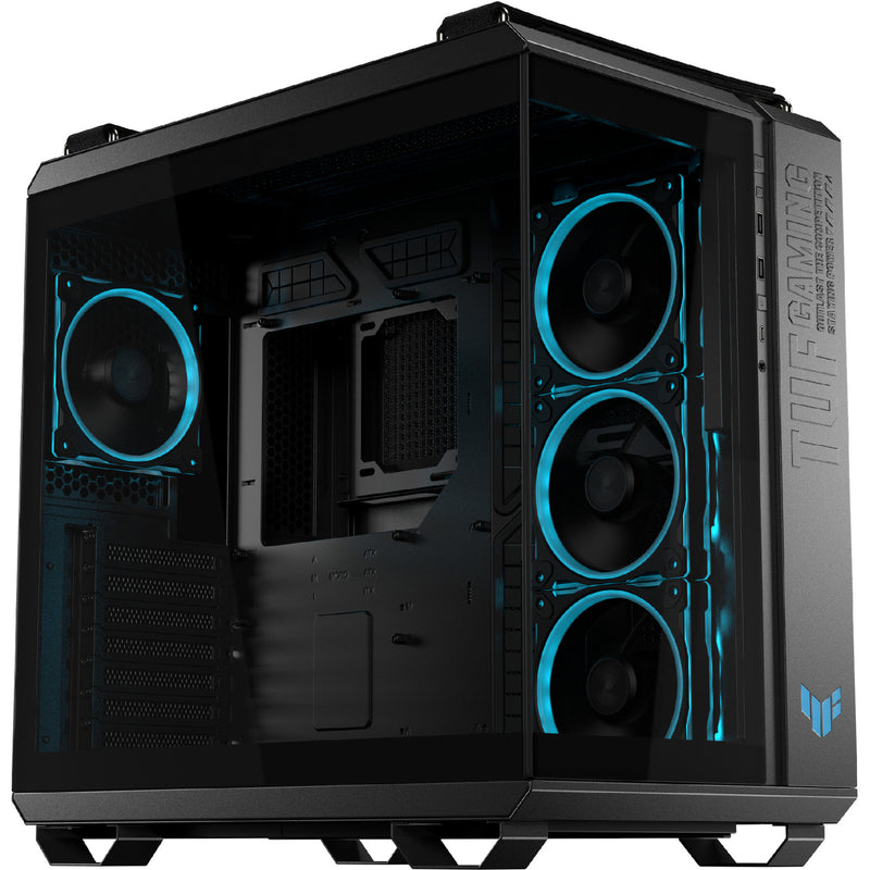 Load image into Gallery viewer, Asus tuf gaming gt502 horizon argb midi tower behuizing (zwart | 3x usb-a | 1x usb-c | tempered glass)
