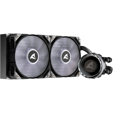 Sharkoon s80 rgb waterkoeling (zwart, 4-pins pwm fan-connector)