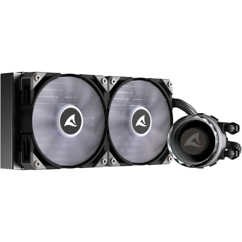 Load image into Gallery viewer, Sharkoon s80 rgb waterkoeling (zwart, 4-pins pwm fan-connector)
