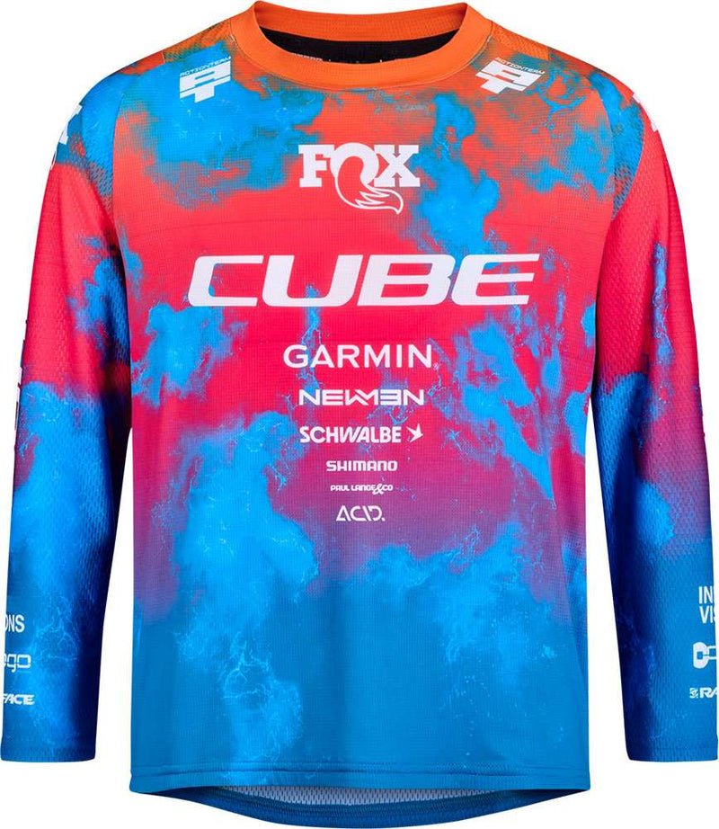 Load image into Gallery viewer, Cube rookie x actionteam - kids mtb long sleeve jersey
