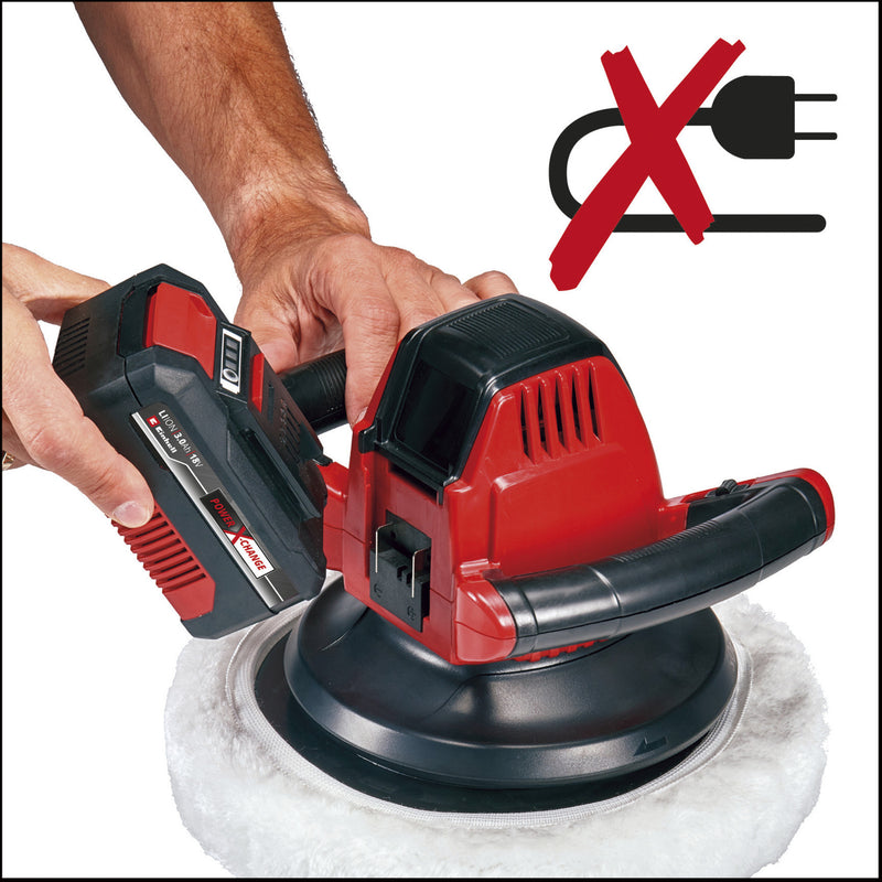Load image into Gallery viewer, Einhell accu polijstmachine ce-cb 18 254 li solo (rood zwart, accu en oplader niet inbegrepen)
