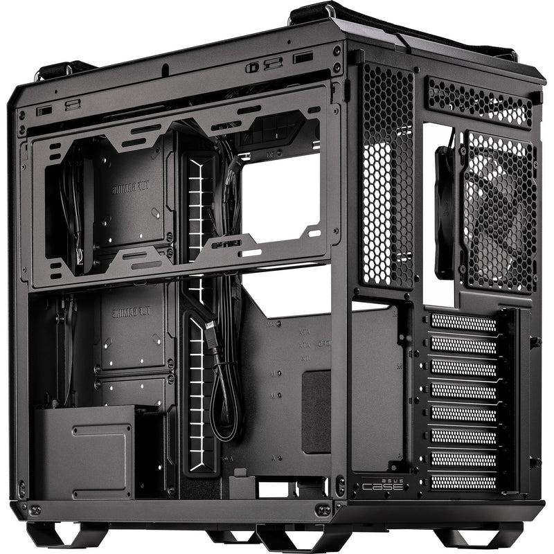 Load image into Gallery viewer, Asus tuf gaming gt502 plus midi tower behuizing (zwart | 2x usb-a | 1x usb-c | tempered glass)
