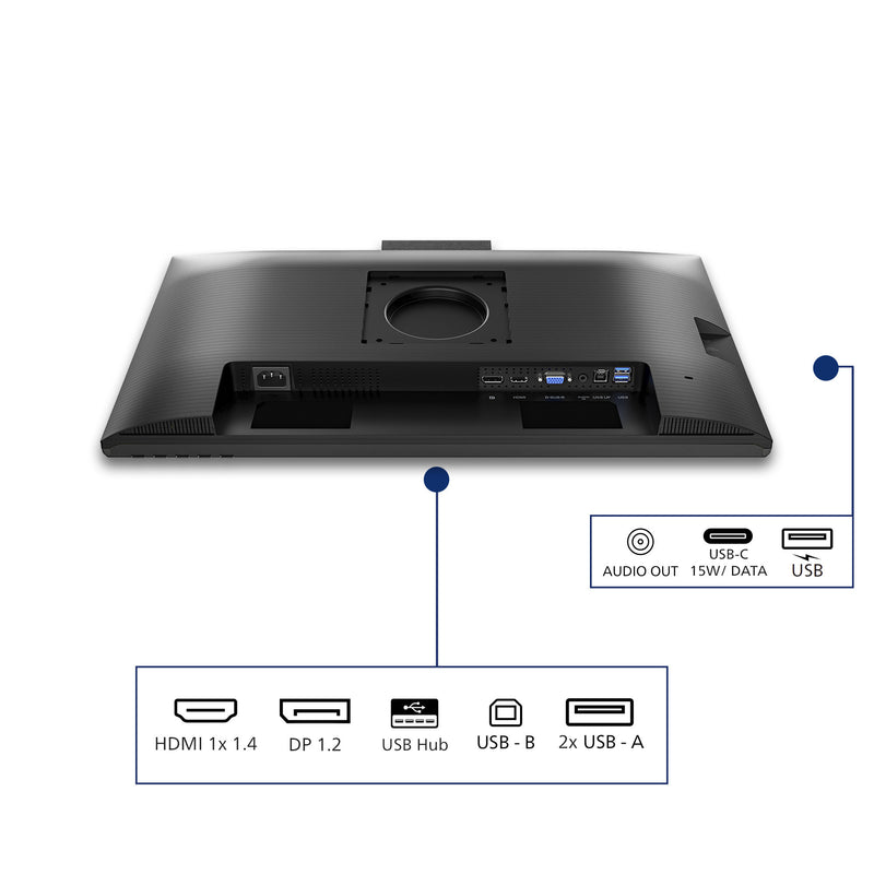 Load image into Gallery viewer, Philips 24b2n3200jh 00 23.8 monitor (zwart, vga, hdmi, displayport, usb-c, webcam, 120 hz)
